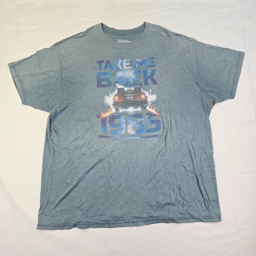 Back to the Future Take Me Back 1985 Graphic Tee Men's 2XL Blue Short Sleeve